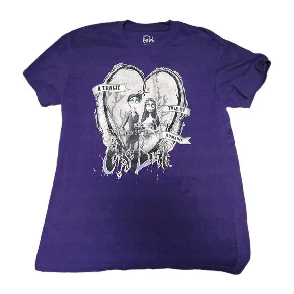 Tim Burton Corpse Bride Purple T-shirt Size Medium - Picture 1 of 5